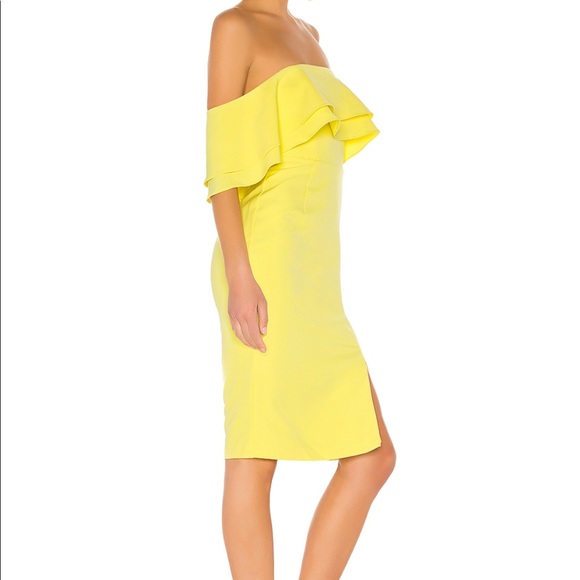 Bardot Revolve Band Dress in Lemon Drop Size 4 - Picture 5 of 12